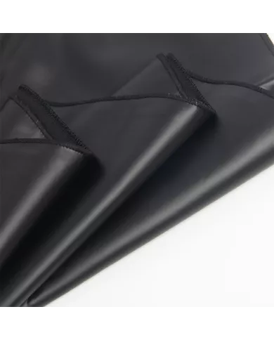 SUBBLIME - 955373 ROBE À BRETELLES EN CUIR NOIR S/M