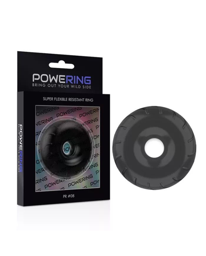 POWERING - ANNEAU PÉNIS SUPER FLEXIBLE ET RÉSISTANT 5CM PR08 NOIR