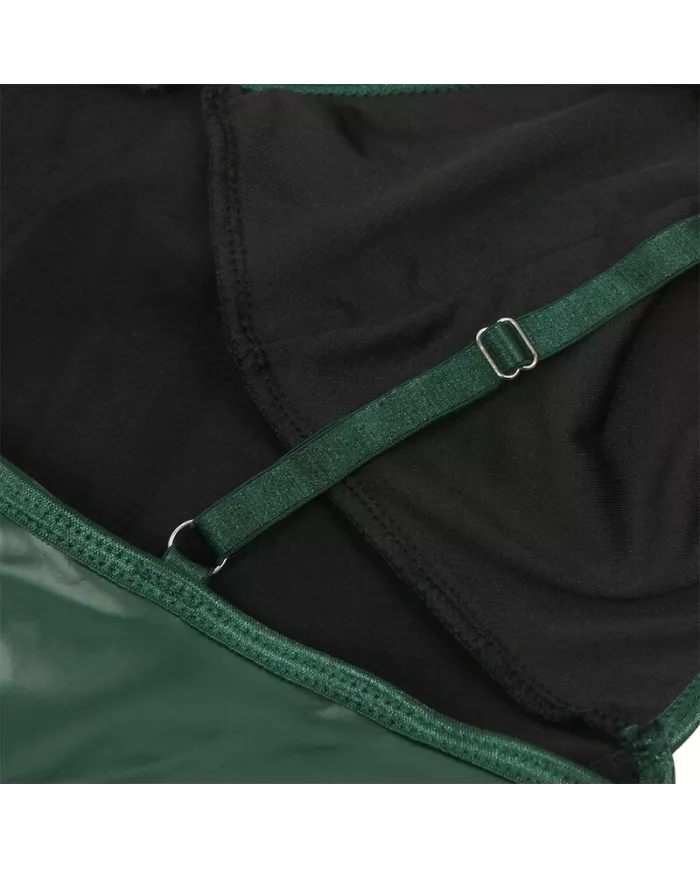 SUBBLIME - 955434 ROBE À BRETELLES EN CUIR VERT S/M SUBBLIME - 955434 ROBE À BRETELLES EN CUIR VERT S/M