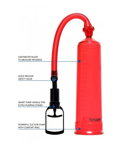 Pompe à pénis ToyJoy Power Pump rouge
