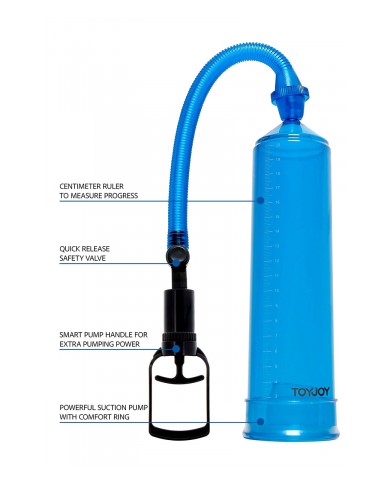 Pompe à pénis ToyJoy Power Pump bleu