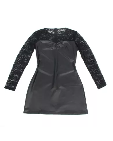 SUBBLIME - 955601 ROBE À MANCHES LONGUES AVEC DENTELLE NOIRE L/XL