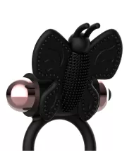 COQUETTE CHIC DESIRE - COCKRING PAPILLON AVEC VIBRATEUR NOIR/ OR COQUETTE CHIC DESIRE - COCKRING PAPILLON AVEC VIBRATEUR NOIR/ OR
