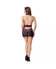 LIVCO CORSETTI FASHION - T-SHIRT + STRING LEISA LC 20201 AVEC DENTELLE NOIR L/XL