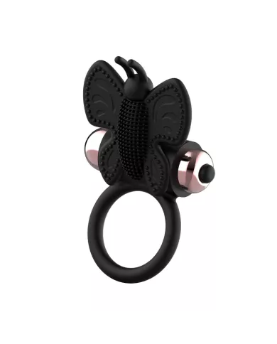 COQUETTE CHIC DESIRE - COCKRING PAPILLON AVEC VIBRATEUR NOIR/ OR