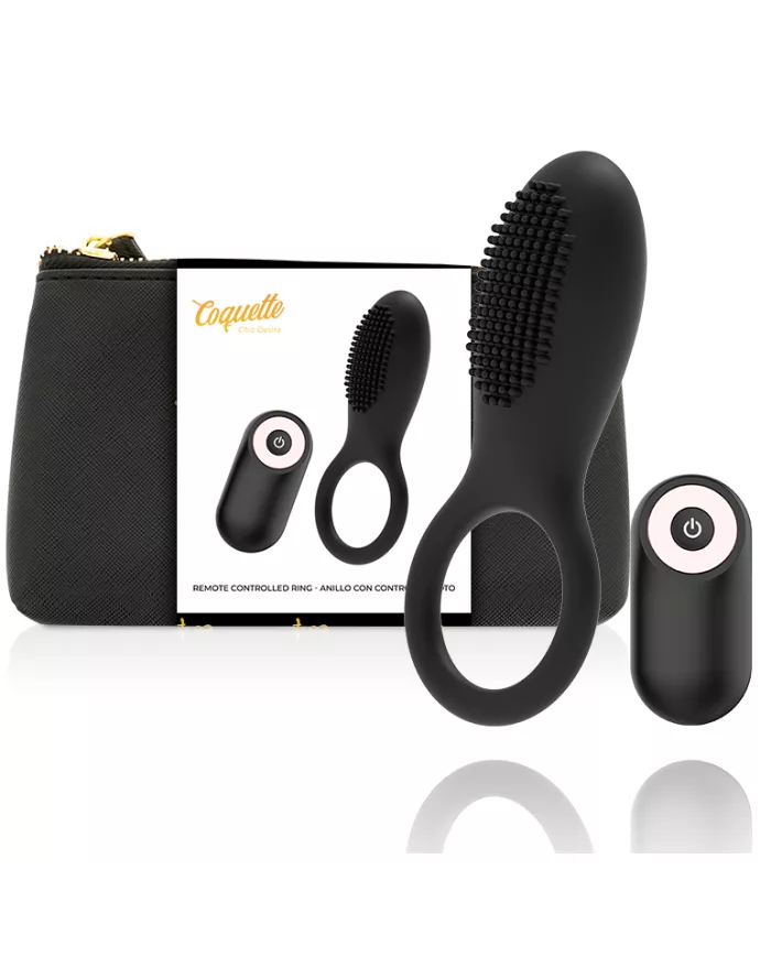 COQUETTE CHIC DESIRE - COCKRING TÉLÉCOMMANDE RECHARGEABLE NOIR/ OR