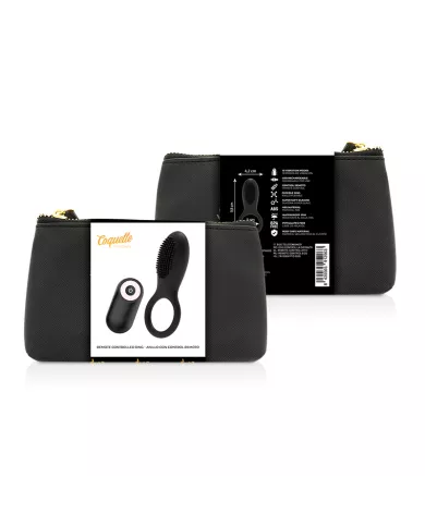 COQUETTE CHIC DESIRE - COCKRING TÉLÉCOMMANDE RECHARGEABLE NOIR/ OR