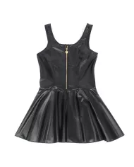 SUBBLIME - 957667 ROBE EN CUIR AVEC FERMETURE ÉCLAIR COEUR NOIR S/M