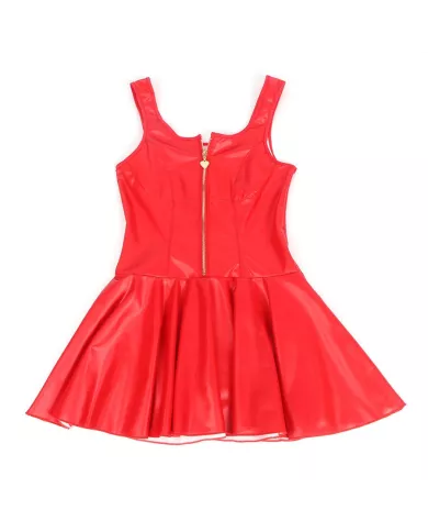 SUBBLIME - 957698 ROBE EN CUIR AVEC FERMETURE ÉCLAIR COEUR ROUGE L/XL
