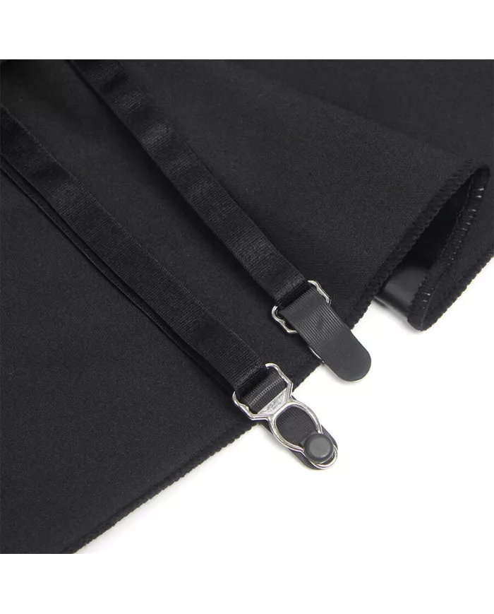 SUBBLIME - 957704 ROBE EN CUIR À FERMETURE ÉCLAIR EN DENTELLE NOIRE S/M