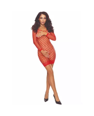PASSION - BS108 BODYSTOCKING GRID ROUGE PASSION - BS108 BODYSTOCKING GRID ROUGE