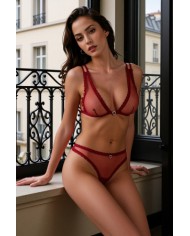 Ensemble 2 pièces bordeaux Belissana - Passion
