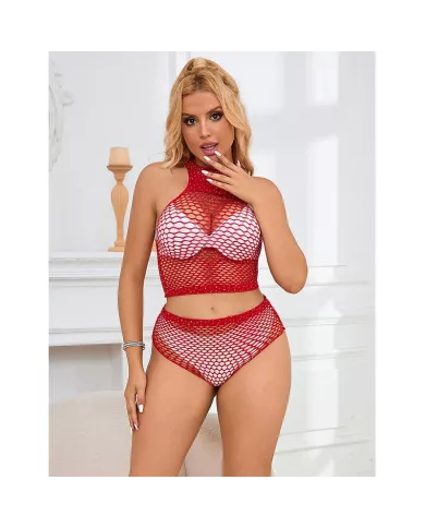 SUBBLIME - 952402 ENSEMBLE RESILLE AVEC LOSANGES ROSES TAILLE UNIQUE