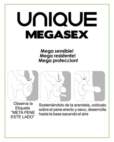UNIQ - MEGASEX LATEX FREE SENSITIVE CONDOMS 3 UNITS