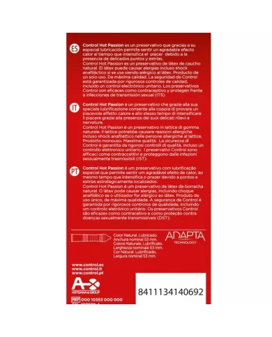 CONTROL - EFFET RÉCHAUFFANT HOT PASSION 10 UNITÉS