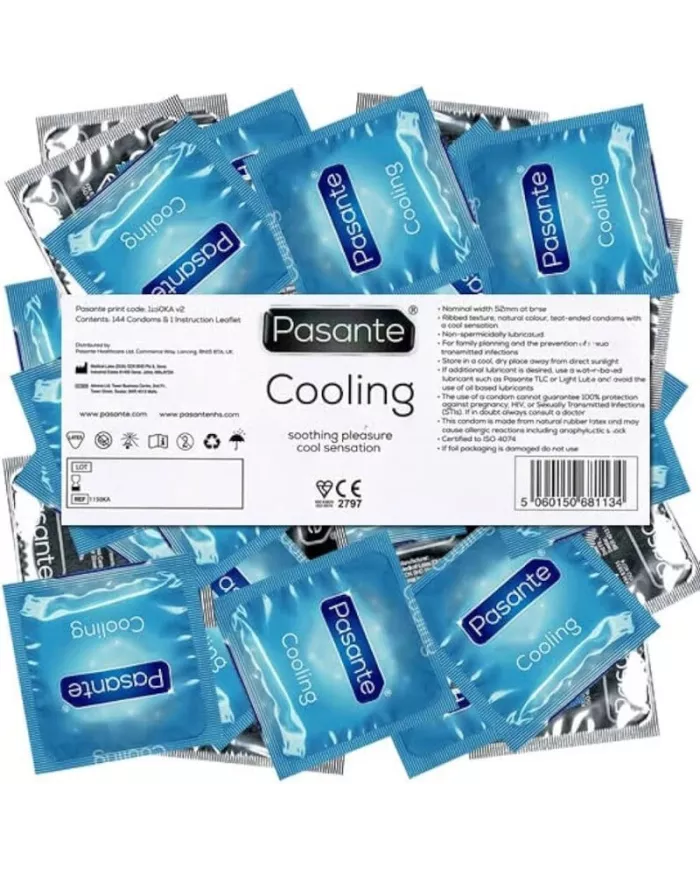 PASANTE - PRÉSERVATIFS EFFET REFROIDISSANT SAC 144 UNITÉS