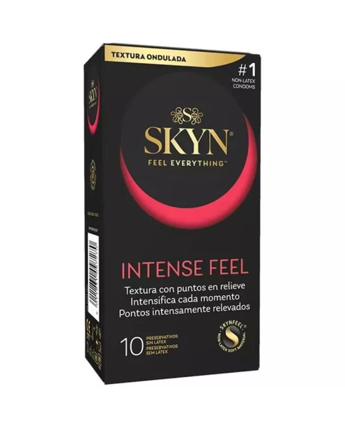 SKYN - PRÉSERVATIF TEXTURÉ À LA SENSATION INTENSE AVEC UN DESIGN ONDULÉ 10 UNITÉS