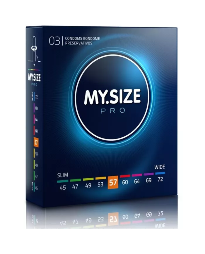 MY SIZE - PRO PRÉSERVATIFS 57 MM 3 UNITÉS MY SIZE - PRO PRÉSERVATIFS 57 MM 3 UNITÉS
