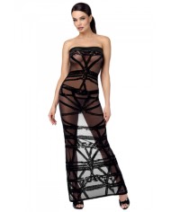Robe bustier Bondesque F358 - Noir Handmade