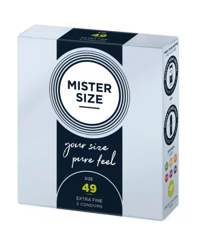 MISTER SIZE - PRÉSERVATIF TAILLE S 49 MM (3 UNITÉS)