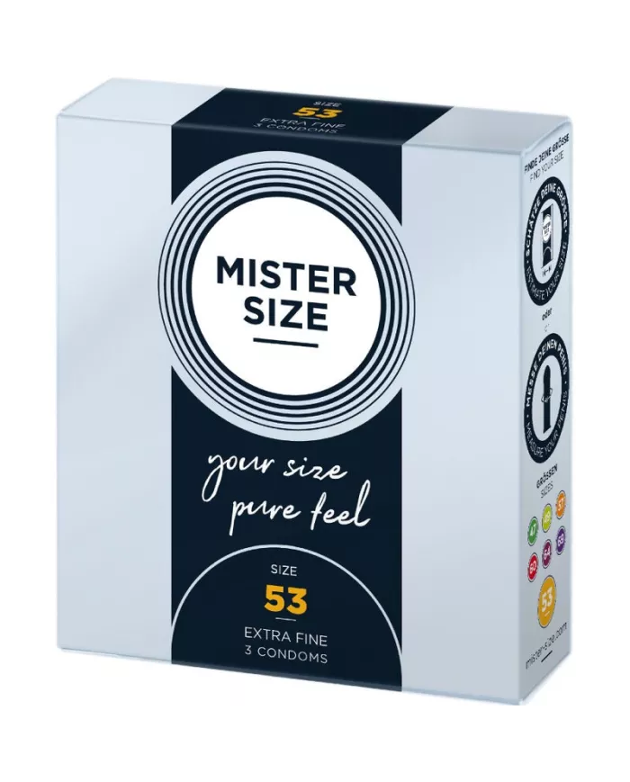 MISTER SIZE - PRÉSERVATIF TAILLE M 53 MM (3 UNITÉS) MISTER SIZE - PRÉSERVATIF TAILLE M 53 MM (3 UNITÉS)