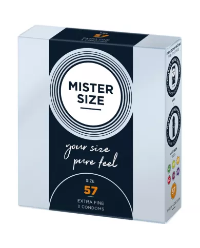 MISTER SIZE - PRÉSERVATIF TAILLE L 57 MM (3 UNITÉS)