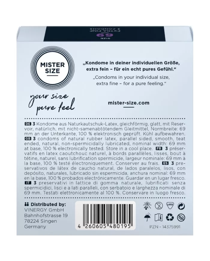 MISTER SIZE - PRÉSERVATIFS TAILLE XXXL 69 MM (3 UNITÉS) MISTER SIZE - PRÉSERVATIFS TAILLE XXXL 69 MM (3 UNITÉS)