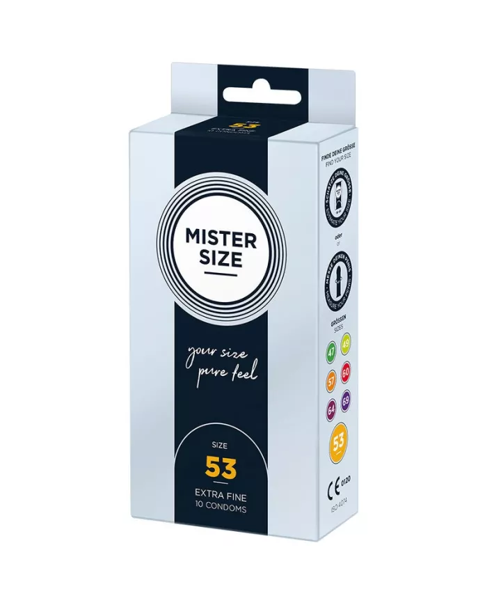 MISTER SIZE - PRÉSERVATIF TAILLE M 53 MM (10 UNITÉS)