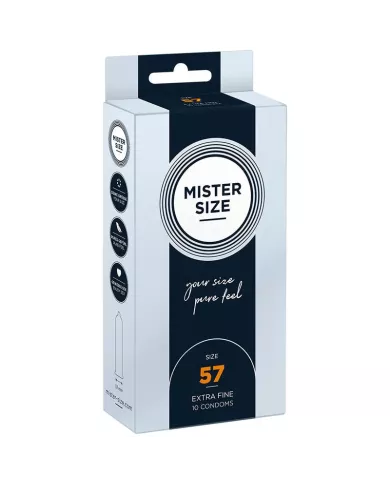 MISTER SIZE - PRÉSERVATIF TAILLE L 57 MM (10 UNITÉS) MISTER SIZE - PRÉSERVATIF TAILLE L 57 MM (10 UNITÉS)