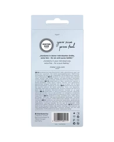 MISTER SIZE - PRÉSERVATIFS TAILLE XXL 64 MM (10 UNITÉS)