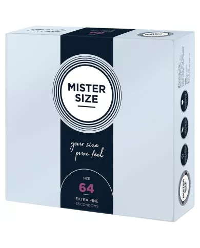MISTER SIZE - PRÉSERVATIFS TAILLE XXL 64 MM (36 UNITÉS)