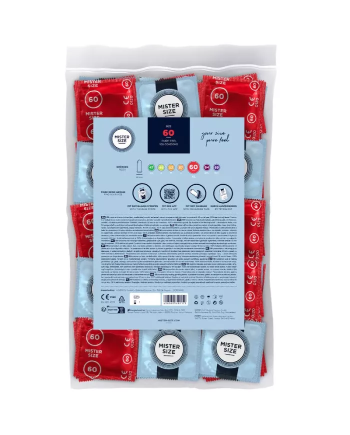 MISTER SIZE - PRÉSERVATIF TAILLE XL 60 MM (100 UNITÉS) MISTER SIZE - PRÉSERVATIF TAILLE XL 60 MM (100 UNITÉS)