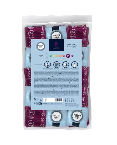 MISTER SIZE - PRÉSERVATIFS TAILLE XXL 64 MM (100 UNITÉS)