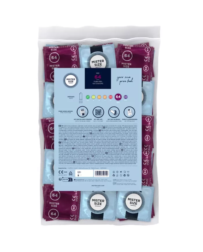 MISTER SIZE - PRÉSERVATIFS TAILLE XXL 64 MM (100 UNITÉS) MISTER SIZE - PRÉSERVATIFS TAILLE XXL 64 MM (100 UNITÉS)