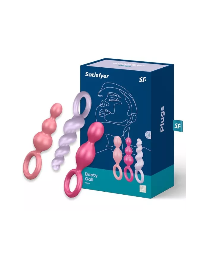 SATISFYER - JEU DE BOUCHONS ANAL 3 PCS TRICOLORE SATISFYER - JEU DE BOUCHONS ANAL 3 PCS TRICOLORE