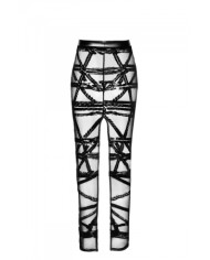 Jupe longue fendue Bondesque F360 - Noir Handmade