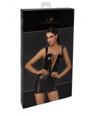 Mini robe lacée Vixen F363 - Noir Handmade