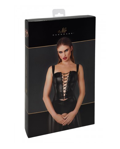 Top style corset Vixen F365 - Noir Handmade