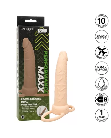 CALEXOTICS - PERFORMANCE MAXX RECHARGEABLE DOUBLE PÉNÉTRATEUR PEAU CLAIRE CALEXOTICS - PERFORMANCE MAXX RECHARGEABLE DOUBLE PÉNÉTRATEUR PEAU CLAIRE