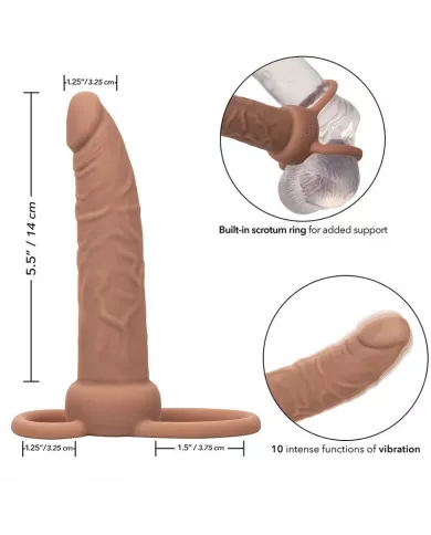 CALEXOTICS - PERFORMANCE MAXX RECHARGEABLE DOUBLE PÉNÉTRATEUR PEAU BRUN CALEXOTICS - PERFORMANCE MAXX RECHARGEABLE DOUBLE PÉNÉTRATEUR PEAU BRUN