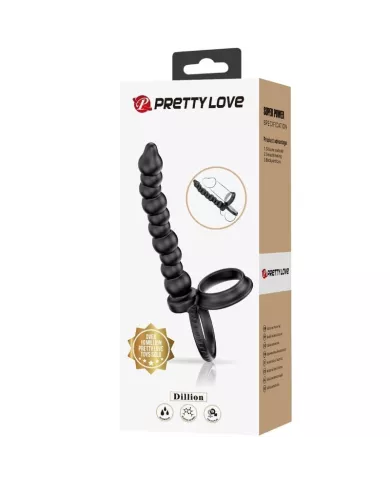 PRETTY LOVE - ANNEAU PÉNÉTRANT À DOUBLE PÉNÉTRATION DILLION NOIR