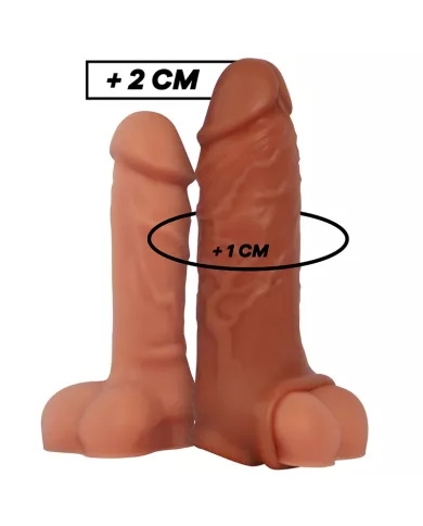 VIRILXL - EXTENSION DE PÉNIS MARRON EN SILICONE LIQUIDE V9