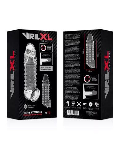 VIRILXL - EXTENSION DE PÉNIS ET GAINE V11 TRANSPARENTE