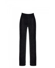 Pantalon en maille pailletée Onyx F374 - Noir Handmade