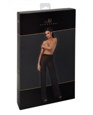 Pantalon en maille pailletée Onyx F374 - Noir Handmade