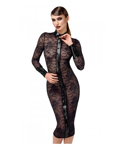 Robe fourreau Noirelle F376 - Noir Handmade