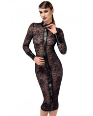 Robe fourreau Noirelle F376 - Noir Handmade