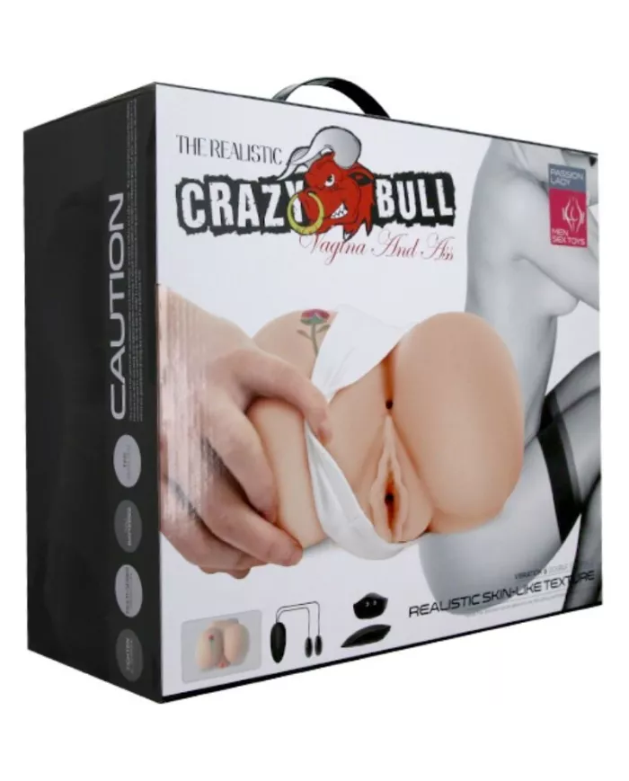 CRAZY BULL - VAGIN ET ANUS AVEC TATOUAGE RÉALISTE AVEC VIBRATION CRAZY BULL - VAGIN ET ANUS AVEC TATOUAGE RÉALISTE AVEC VIBRATION