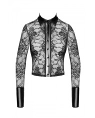 Chemise dentelle Noirelle F377 - Noir Handmade