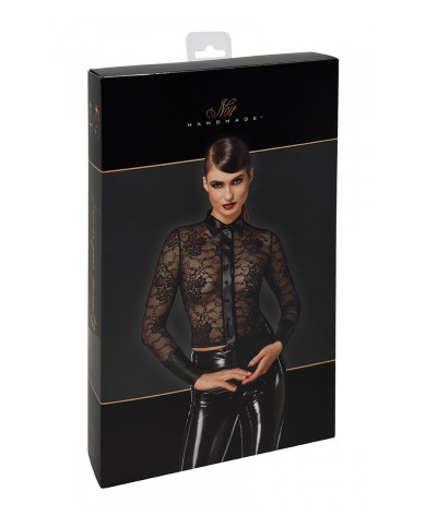 Chemise dentelle Noirelle F377 - Noir Handmade